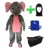 Kostüm Elefant 14 + Kühlweste "Blue M24" + Tasche "Star" + Hygiene Maske (Hochwertig)
