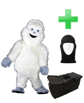 Kostüm Yeti 2 + Tasche "XL" + Hygiene Maske (Hochwertig)