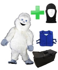 Kostüm Yeti 2 + Kühlweste "Blue M24" + Tasche "XL" + Hygiene Maske (Hochwertig)
