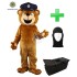 Polizei "Toni der Bär" Kostüm Maskottchen Bundespolizei + Tasche "Star" + Hygiene Maske (Individuell)