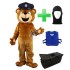 Kostüm "Toni der Bär" Maskottchen Bundespolizei + Kühlweste "Blue M24" + Tasche "Star" + Hygiene Maske (Individuell)