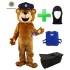 Polizei "Toni der Bär" Kostüm Maskottchen Bundespolizei + Kühlweste "Blue M24" + Tasche "Star" + Hygiene Maske (Individuell)