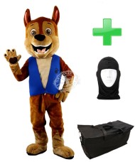 Kostüm Hund 26 + Tasche "Star" + Hygiene Maske (Hochwertig)