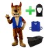 Kostüm Hund 26 + Kühlweste "Blue M24" + Tasche "Star" + Hygiene Maske (Hochwertig)