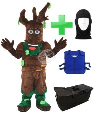 Kostüm Baum + Kühlweste "Blue M24" + Tasche "Star" + Hygiene Maske (Hochwertig)