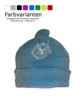 Extra Wintermütze Modell "Bommel" (Hellblau oder Farbe nach Wahl)