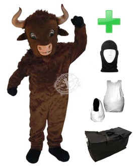 Kostüm Bison 2 + Haube + Kissen + Tasche (Professionell)