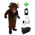 Kostüm Büffel 1 + Haube + Kissen + Tasche (Werbefigur)