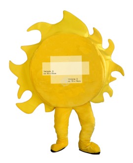 243d Logo Druck "Hinten" für Kostüm Sonne Maskottchen