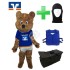 "VR-Bank" Bären Kostüm + Tasche "Star" + Kühlweste "M24" + Hygiene Maske (Hochwertig)
