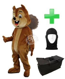 Kostüm Eichhörnchen 10 + Tasche "Star" + Hygiene Maske (Hochwertig)