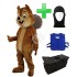 Kostüm Eichhörnchen 10 + Kühlweste "Blue M24" + Tasche "Star" + Hygiene Maske (Hochwertig)