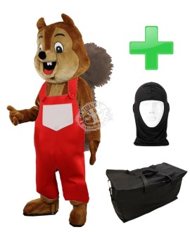 Kostüm Eichhörnchen 11 + Tasche "Star" + Hygiene Maske (Hochwertig)