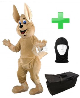 Kostüm Känguru 6 + Tasche "Star" + Hygiene Maske (Hochwertig)