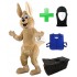 Kostüm Känguru 6 + Kühlweste "Blue M24" + Tasche "Star" + Hygiene Maske (Hochwertig)