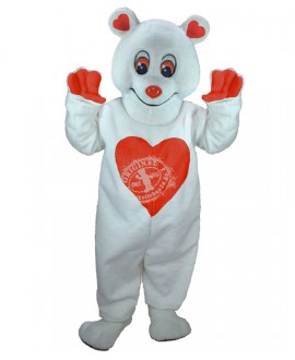 Maskottchen Bär Valentins Kostüm (Werbefigur)