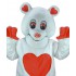 Maskottchen Bär mit Herz Kostüm (Werbefigur)